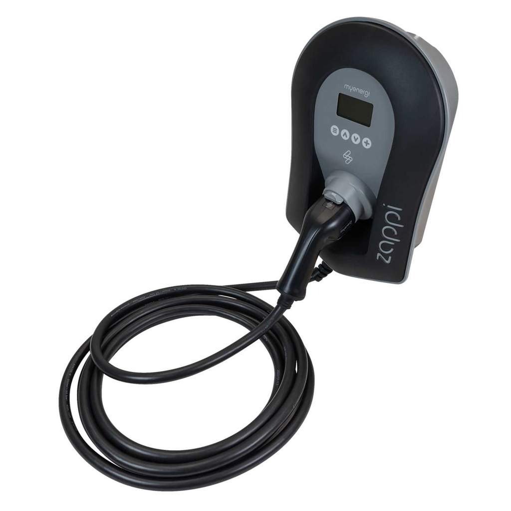 Myenergi Zappi V2.1 7.2kW - 22kW EV Charging Station with 32A Type 2 Tethered Lead Black